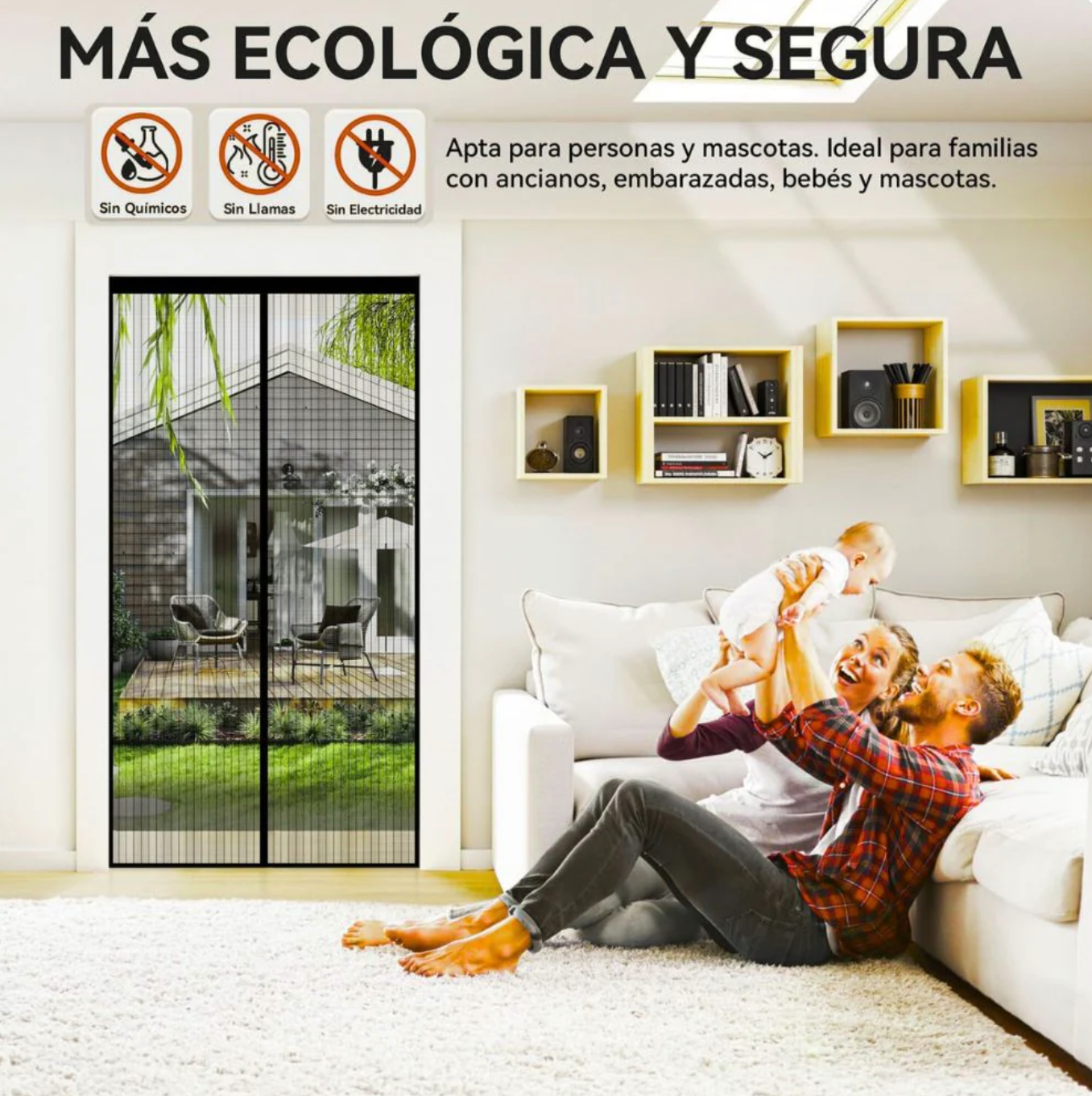 Cortina magnética antiinsectos