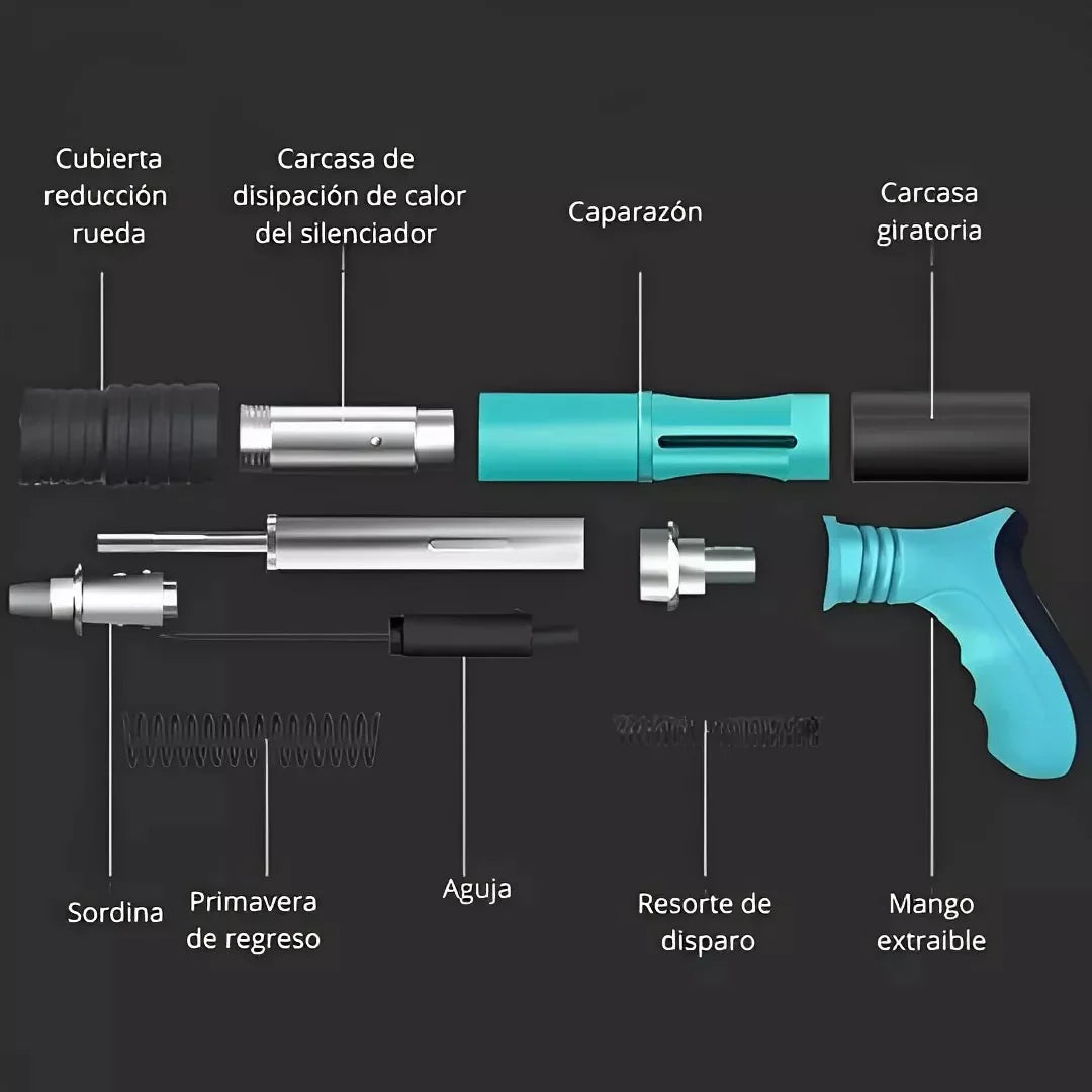 Pistola de clavos con accesorios FORCE GUN