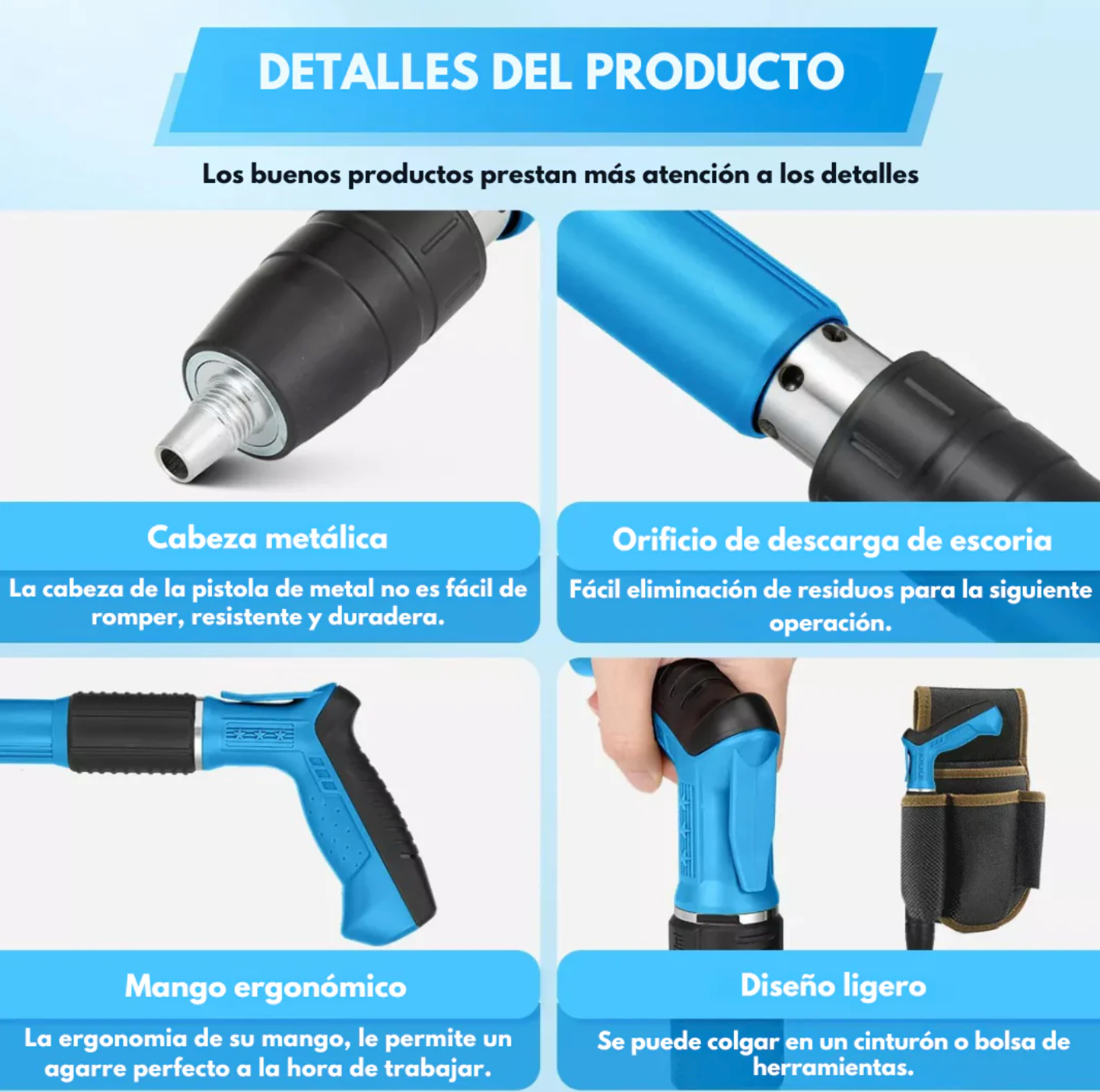 Pistola de clavos con accesorios FORCE GUN