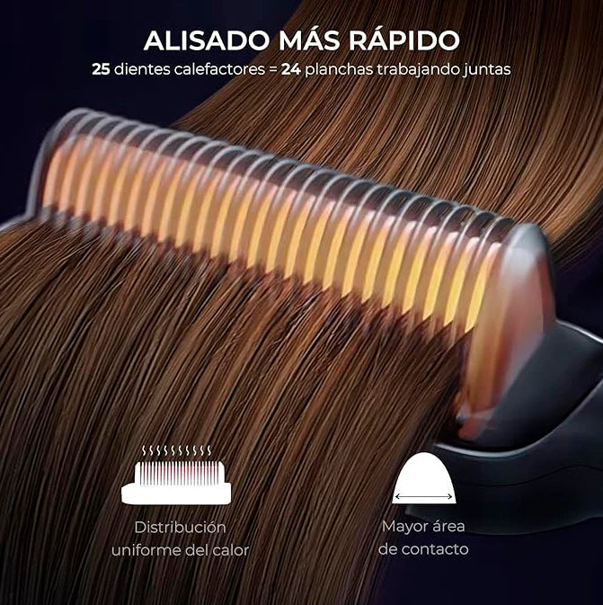 Cepillo Alisador Pelo 2 en 1  model 2025
