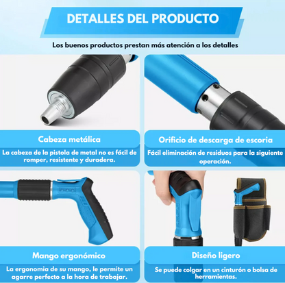 Pistola de clavos con accesorios FORCE GUN