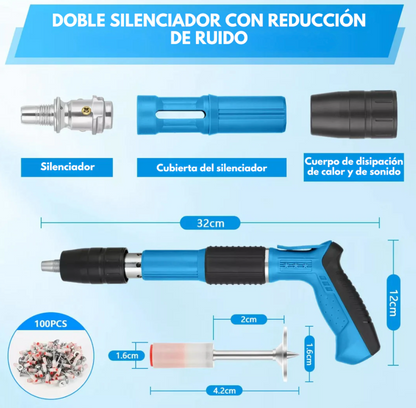 Pistola de clavos con accesorios FORCE GUN